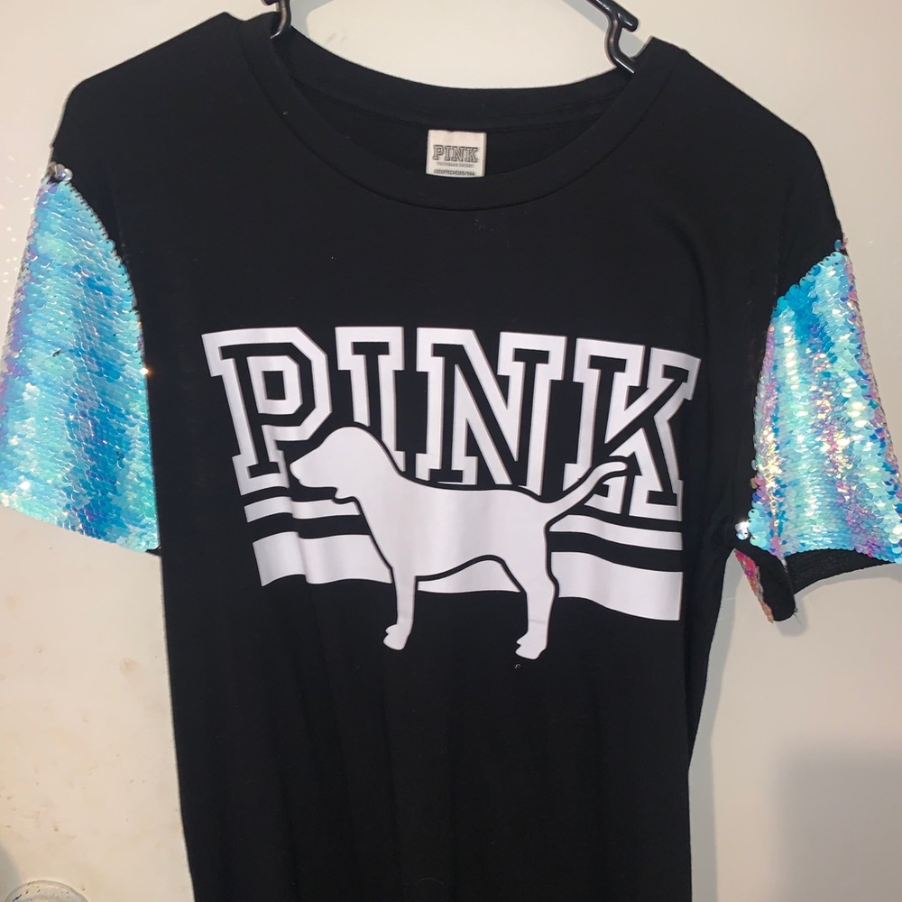 PINK sequin shirt size xs